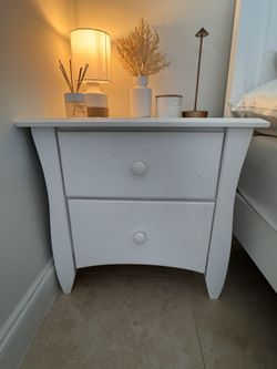 White Bedside Table