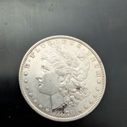 1879 Morgan Silver Dollar With Semi Proof Like  Fields
