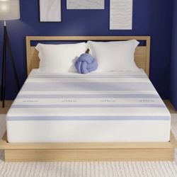 Vibe Gel Memory Foam Mattress, 12-Inch CertiPUR-US Certified Bed-in-a-Box, Queen, White