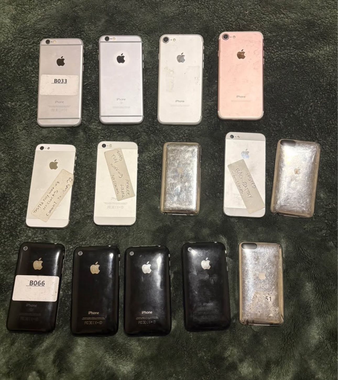 Old iPhones And I Pod Touch Bundle
