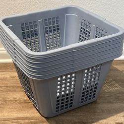 🧺 6 Storage Bins / Laundry Baskets, 16" wide, 11" tall, Stackable (brand new)