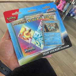 Pokemon Prismatic Evolution Tech Sticker Collection 3 Pack (Glaceon) New Sealed