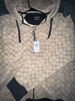 New Coach Khaki Hoodie (Size L)