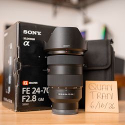 Sony 24-70mm f2.8 gm lens