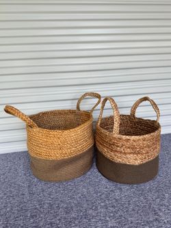 2 pc Home Decor baskets - model home decor