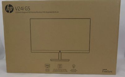 Open Box HP V24i G5 Monitor 24in FHD IPS 60Hz AMD FreeSync HDMI DisplayPort
