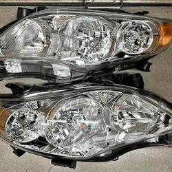 11-13 Toyota Corolla Headlights Luces Micas Calaveras Faros Faroles Focos Headlamps 