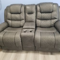 Two Electric Recliner Love Seats