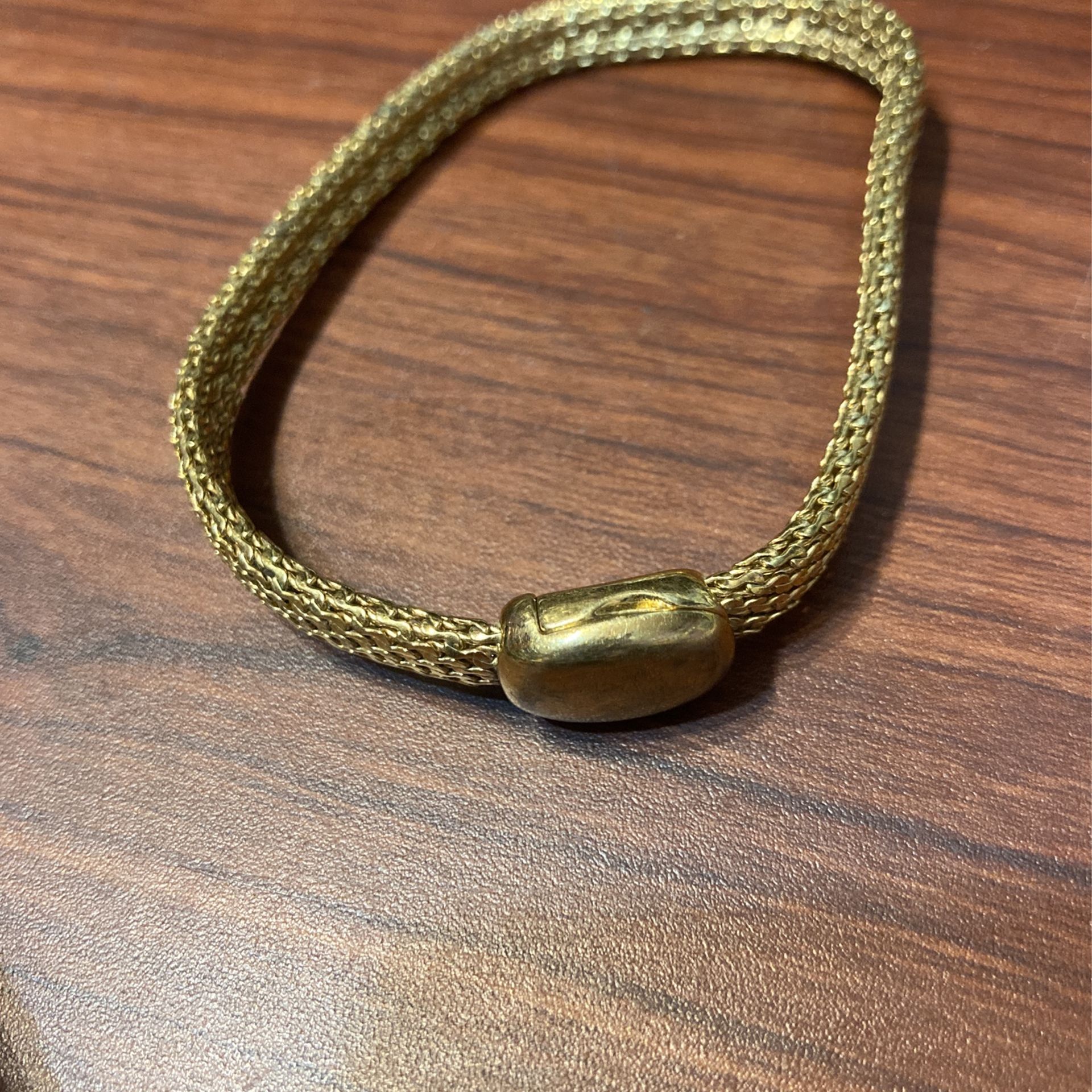 Monet Vintage Monet Gold Plated Gold Tone Mesh Bracelet