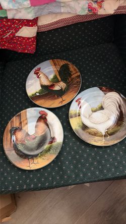 Vintage Sakura Rooster salad plates
