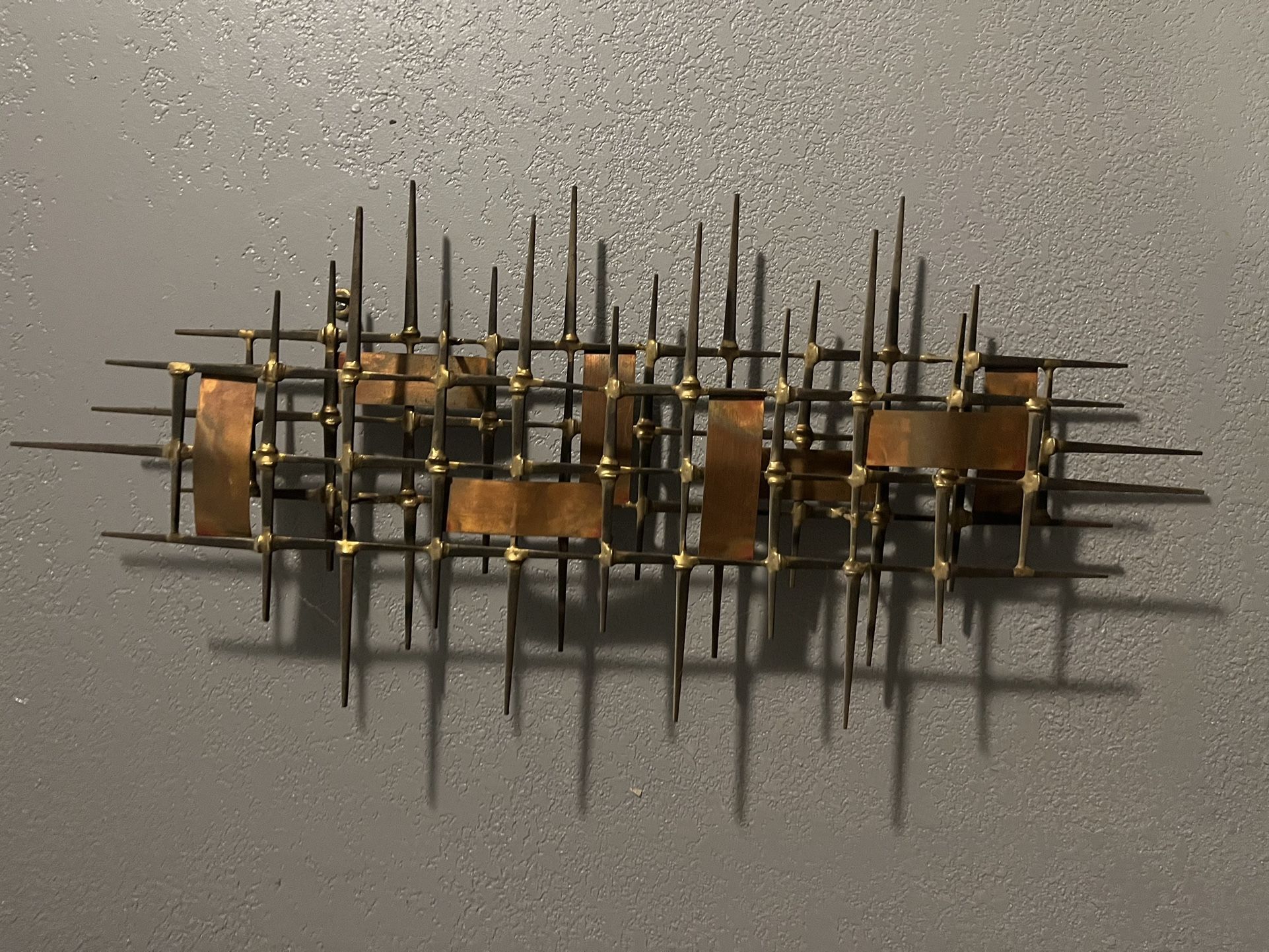 MC Modern Signed Brutalist Metal Wall Art