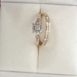 Real 14 Gold Real Dimond Ring Size 7   3.59 Grams 