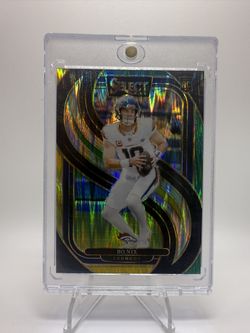 Bo Nix Green & Yellow Shock Prizm Rc