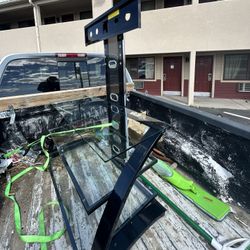 TV  STAND WITH 3 GLASS SHELVES 