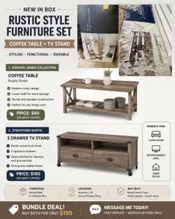 Tv stand and coffee table