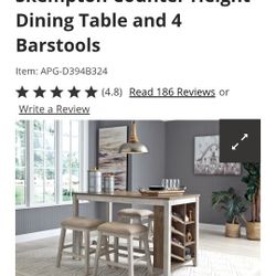Beautiful Kitchen Dining Table, Stool & Chairs