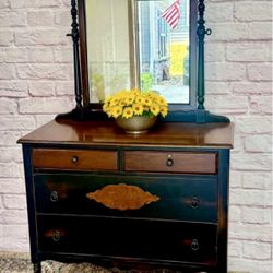 Vintage Dresser With Tilt Mirror