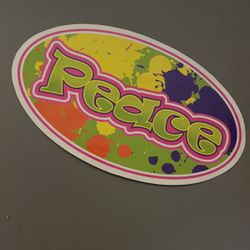 Large Peace Tye Dye Sticker
