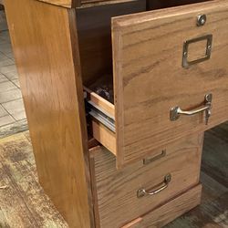 Wooden 2 Draw File Cabinet 