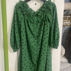 Green Polka Dot Dress Size S