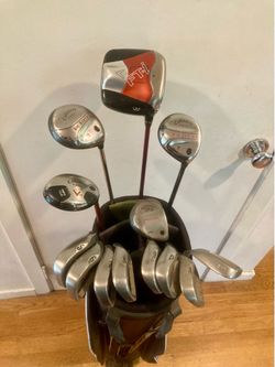 NICE Callaway Hybrid Golf Clubs Set - NEW GRIPS!