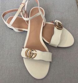 Gucci Flat Sandal Ivory White Size US 9.5-10