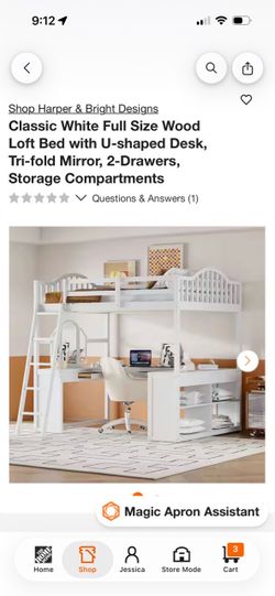 Full size loft bed