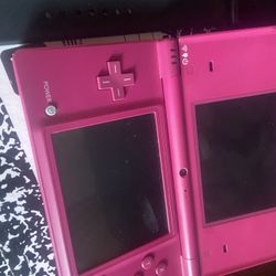 Pink Nintendo DS Lite (Japanese Version) with 3 games