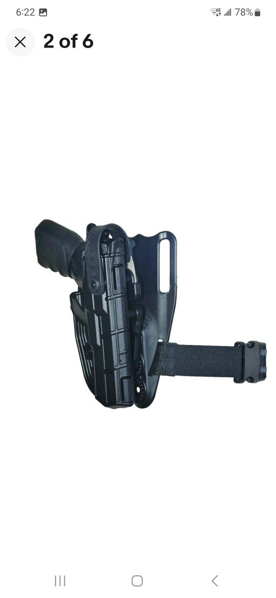 Level 3 Retention Duty Holster, Low Ride, RH Glock17, 19 GENS 1-5