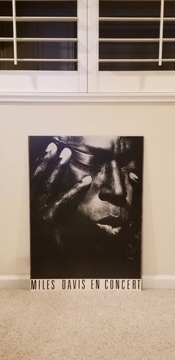 $15 Miles Davis "En Concert" 25x35" Promo Cardboard Poster *includes Frame (Taken Off)