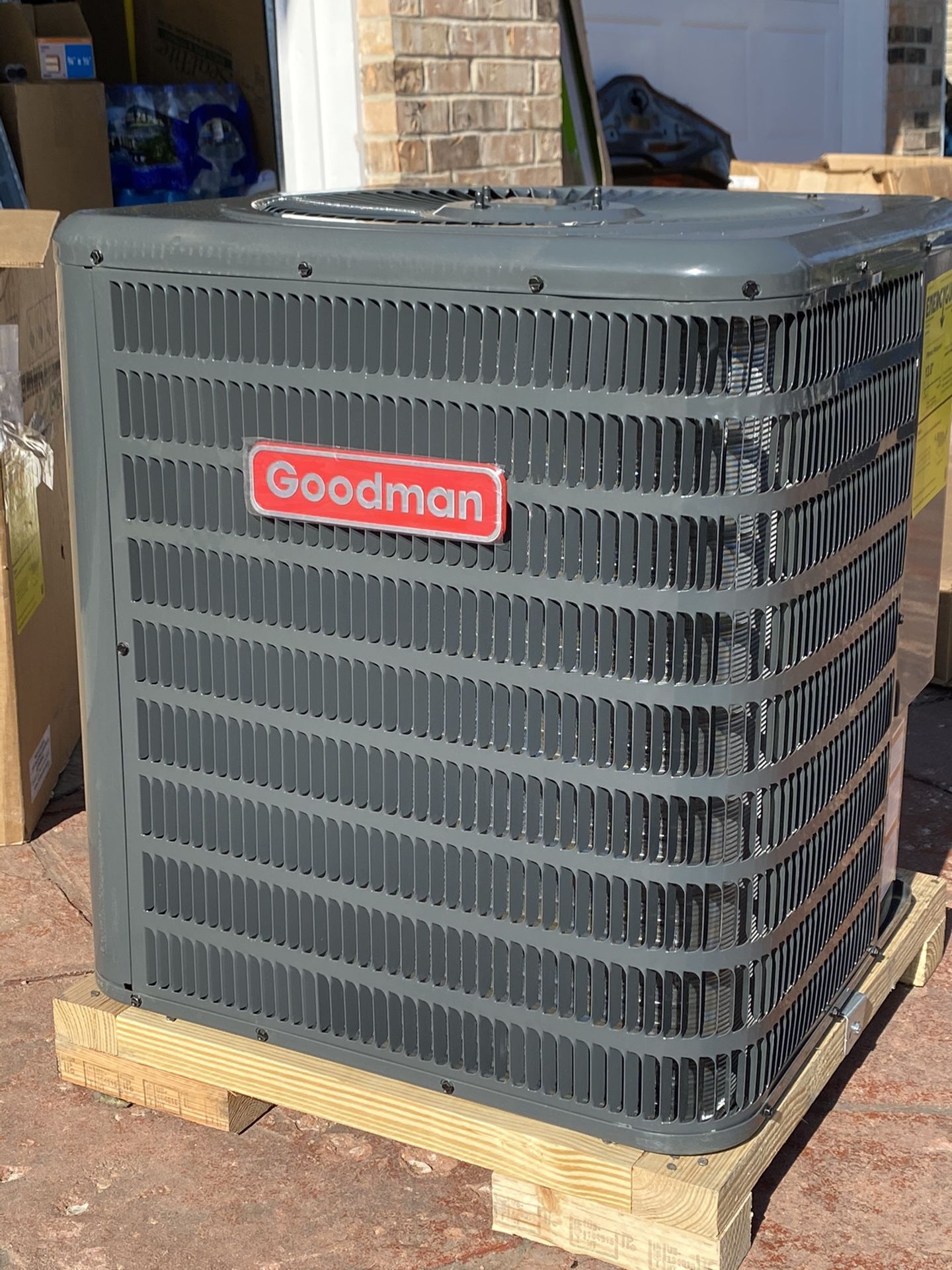 Goodman 2 ton condenser unit ( AC ) NEW with installation