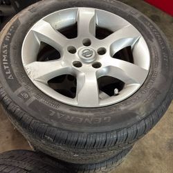 Nissan Altima Rims 4 New Tires And Used One Spare 