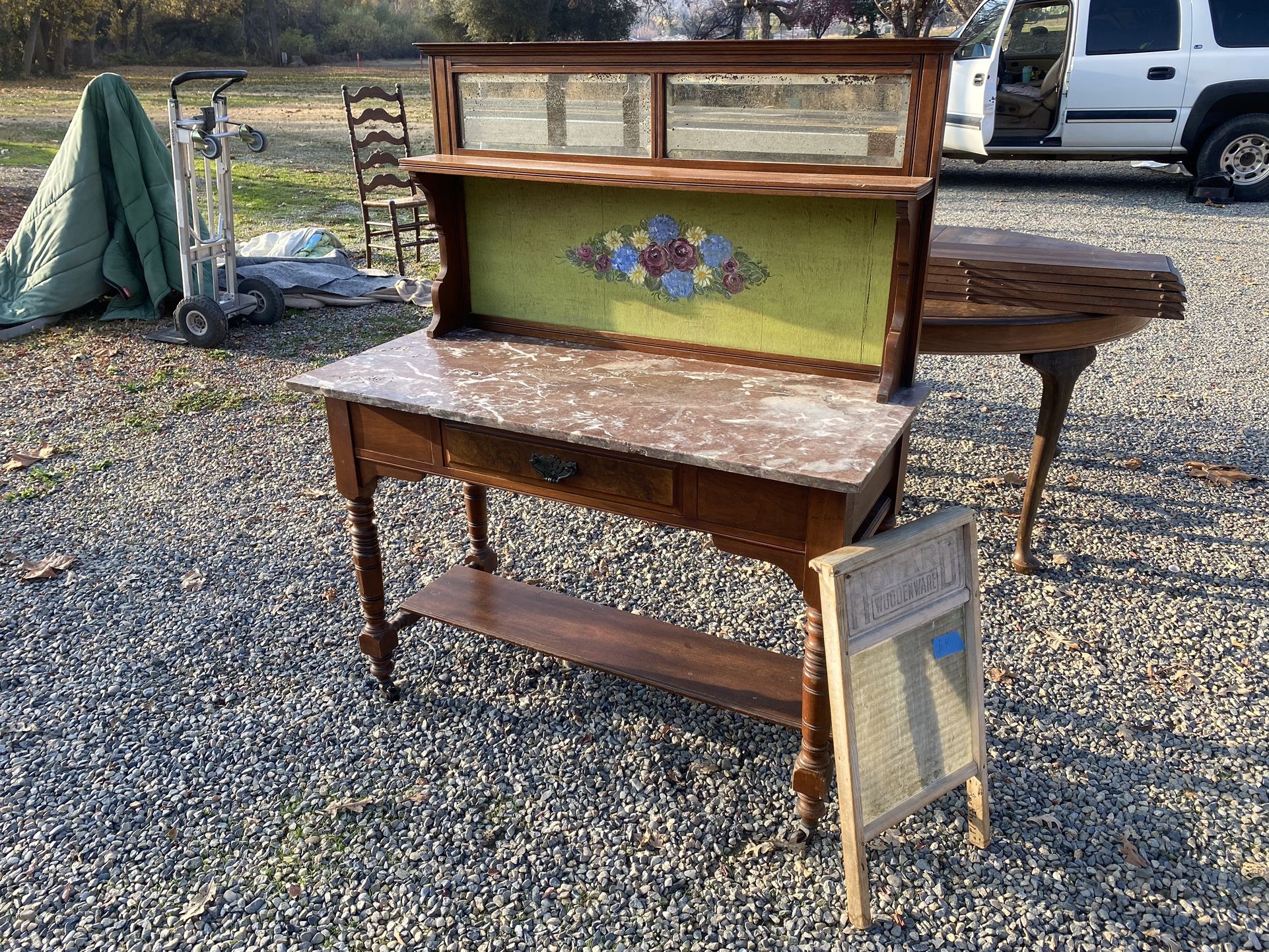 Antique Wash Bar Table