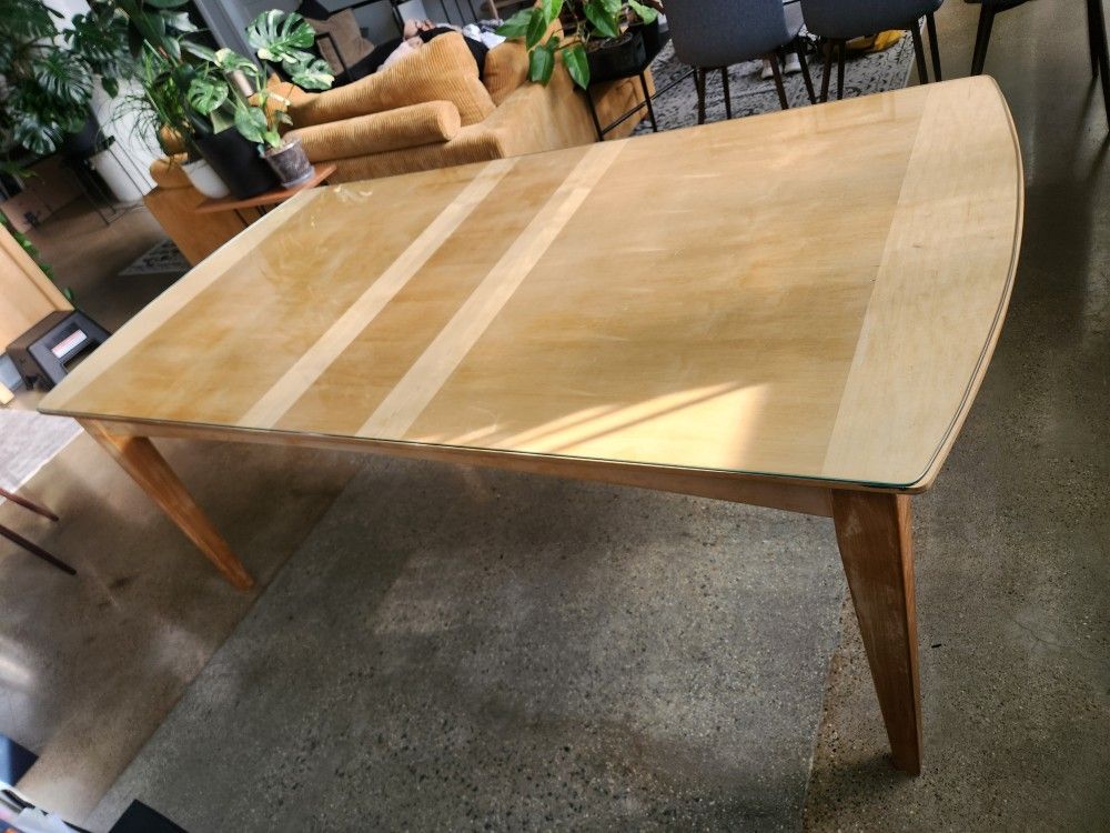 Dining Table with Custom Glass