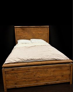 Queen wood bed frame