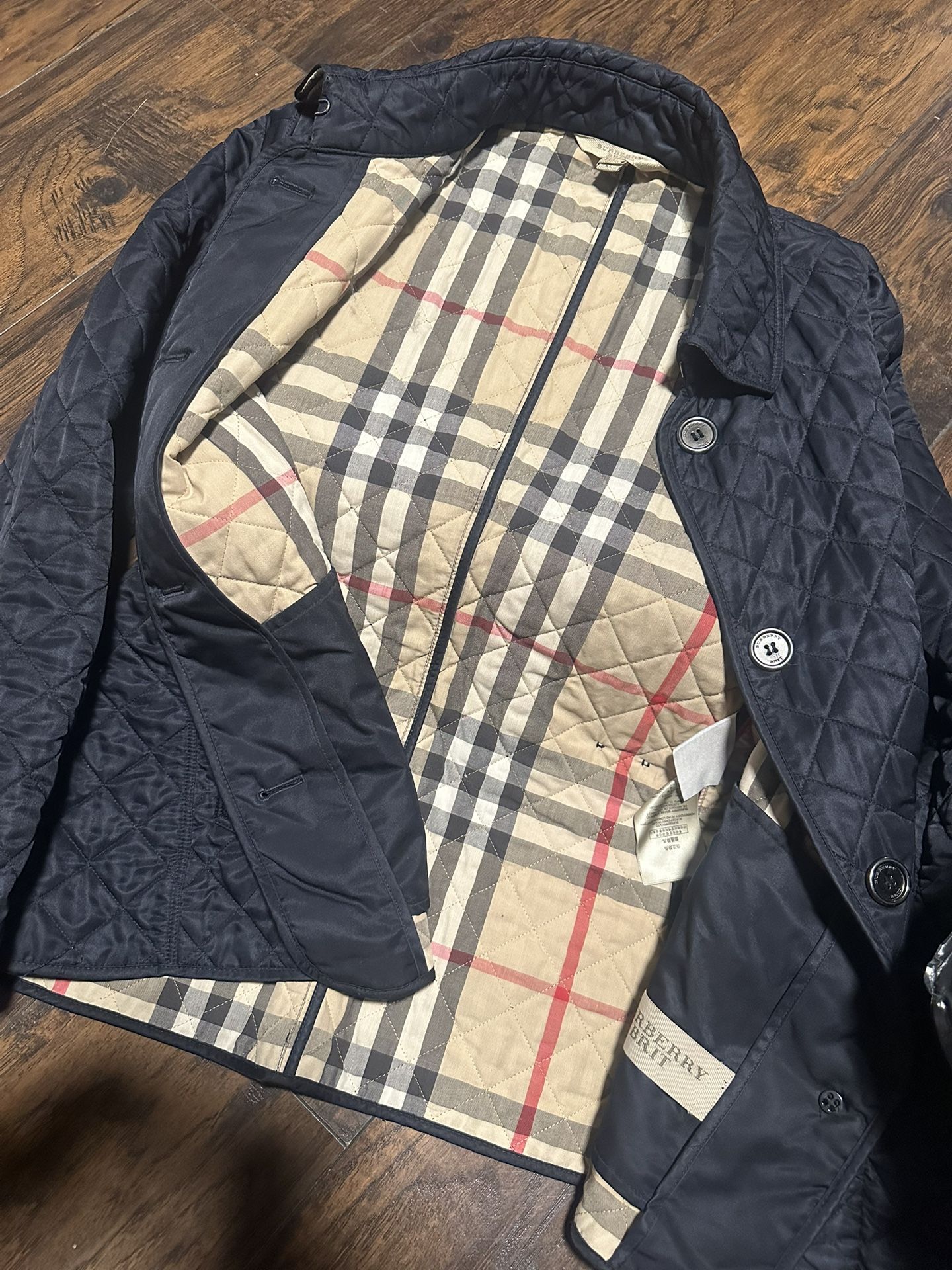 Navy Blue Burberry Jacket