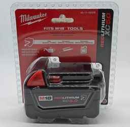 New Milwaukee  M18 Red Lithium XC 5.0 M18 Battery