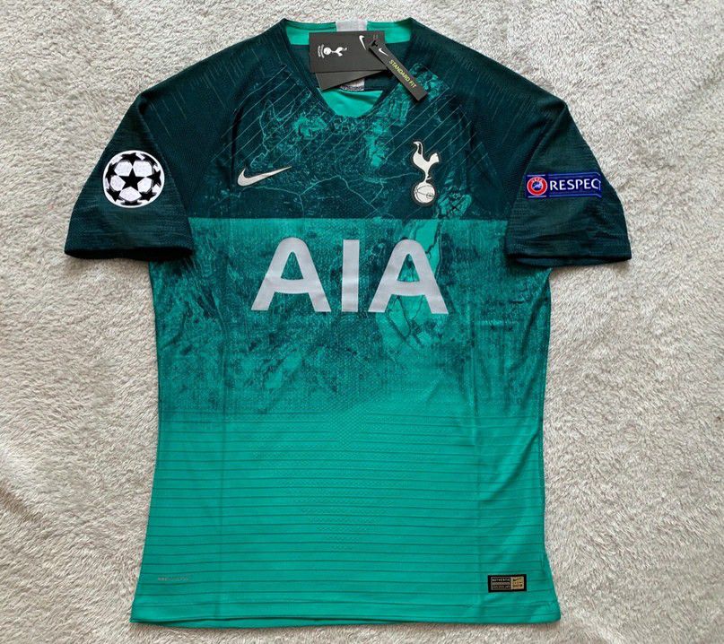 Harry Kane #10 - Tottenham Hotspur Soccer Team - Brand New Men's Away Green Champions League 2018 / 2019 Player Version Jersey - Size S / M / L