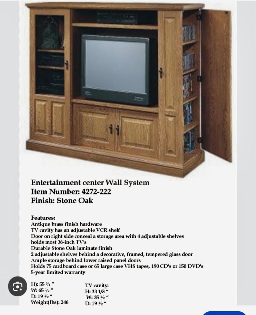 Cherry Color Sauder Entertainment Center