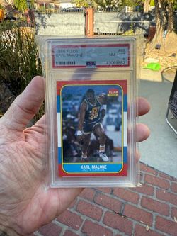 1986 Fleer Karl Malone Rookie Card (#68) graded PSA 8 NM-