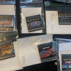 Lot Of 6 Atari Lynx Games RARE GAMES Working Joust Toki Batman Returns Warbirds