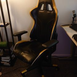 Yellow Black Gaming Chair Home Office School Dorm PS4 PS5 PC N