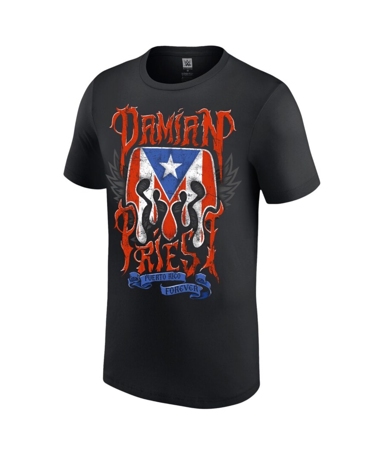 Men's Black Damian Priest Puerto Rico Forever T-Shirt Size Small