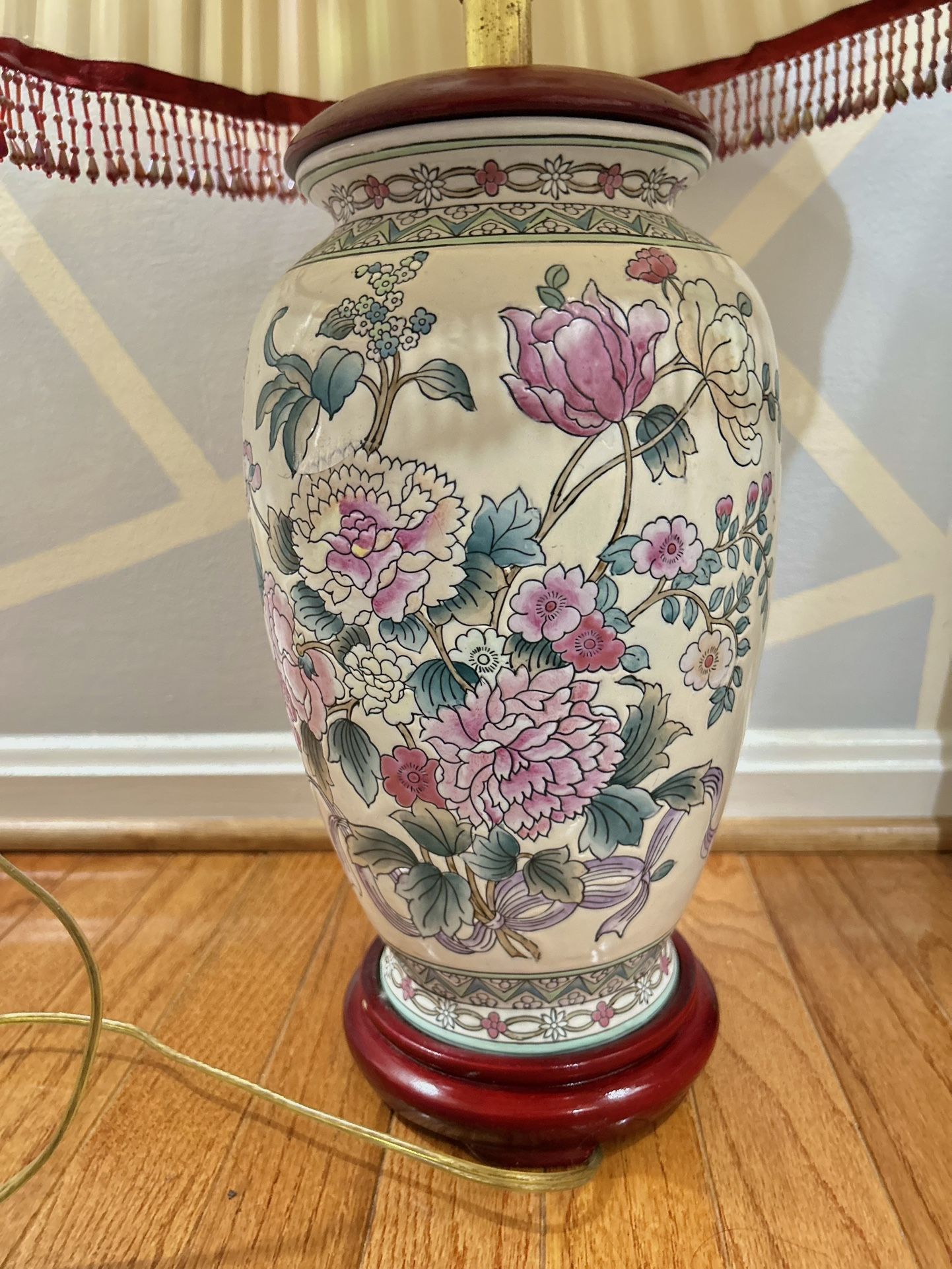 Twin Antique Chinese Porcelain Lamps
