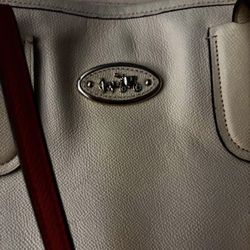 Coach Cream And Red Tote