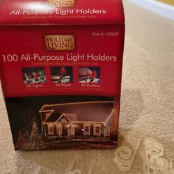Christmas Light Holders Clips & Suction Cups Never  Used 