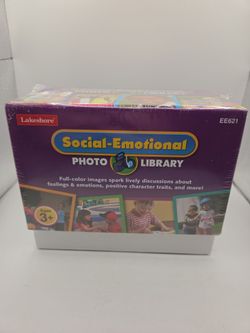 Lakeshore Social Emotional Photo Library Photo Cards Storage Box Activity Guide