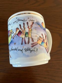 Christmas Reindeer Ceramic Coffee Mug made in Italy 🇮🇹