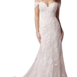 Off The Shoulder Lace Wedding Dress