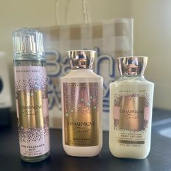 NEW Bath & Body Works Champagne Toast Gift Set (3pc)
